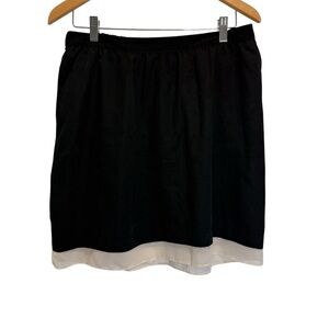 Massimo Mini Skirt black and beige Sheer classy women’s Large